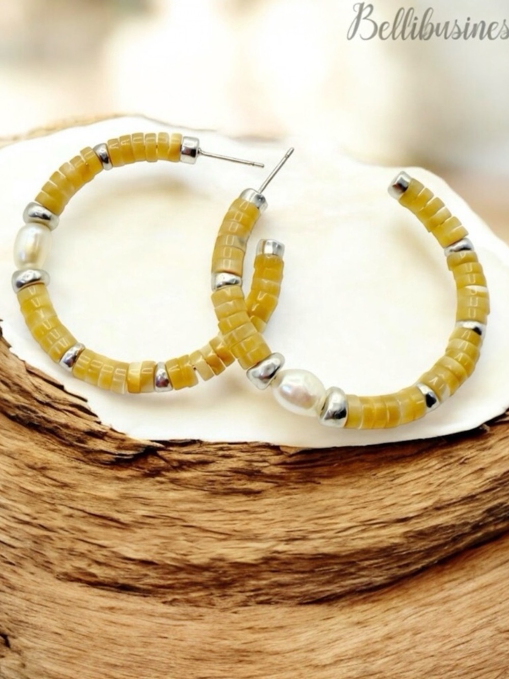 Kendra Scott Lila hoops in silver natural mix - Picture 4 of 7